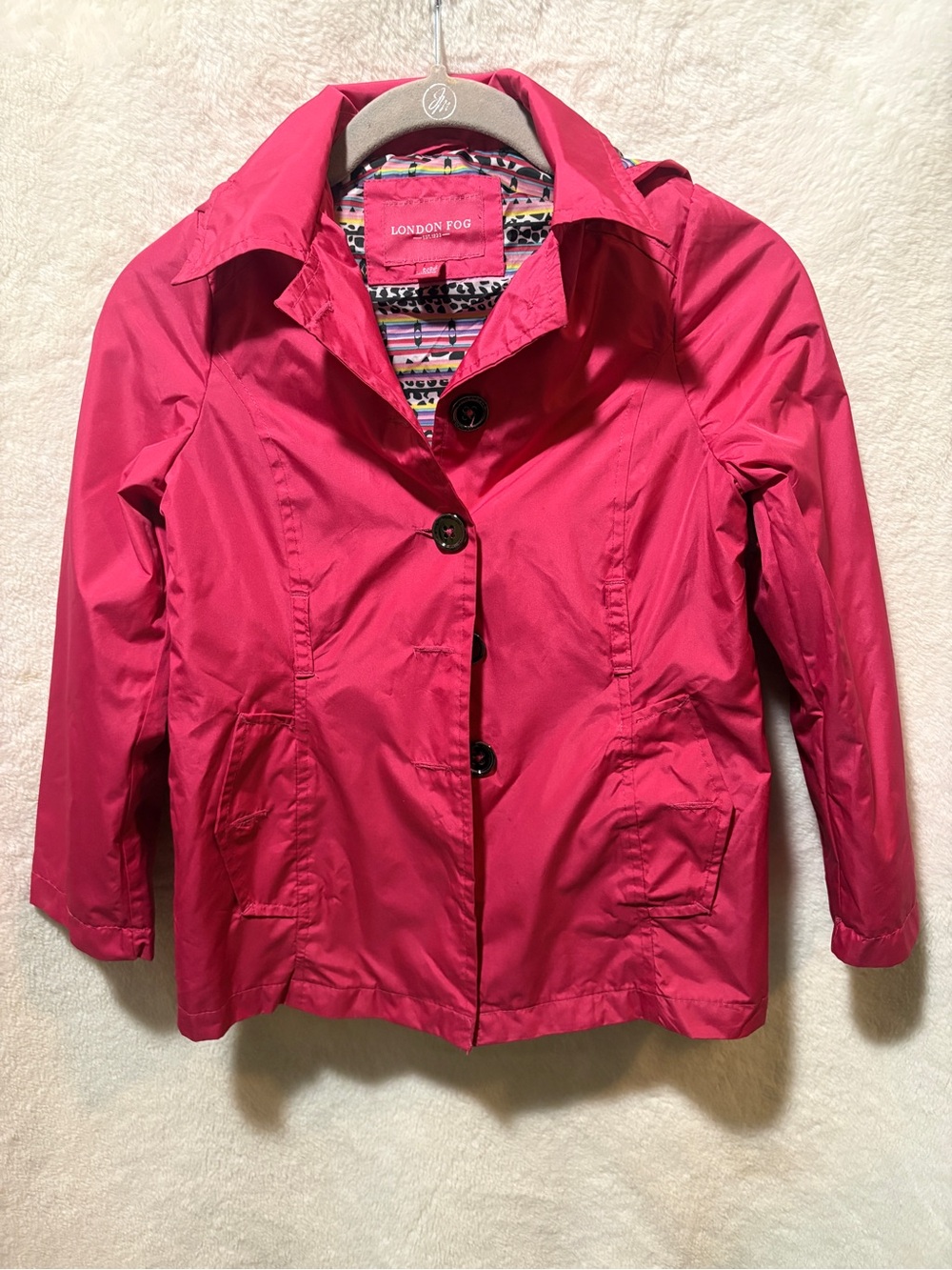 London Fog Girls Pink Water Resistant Jacket Size 7/8